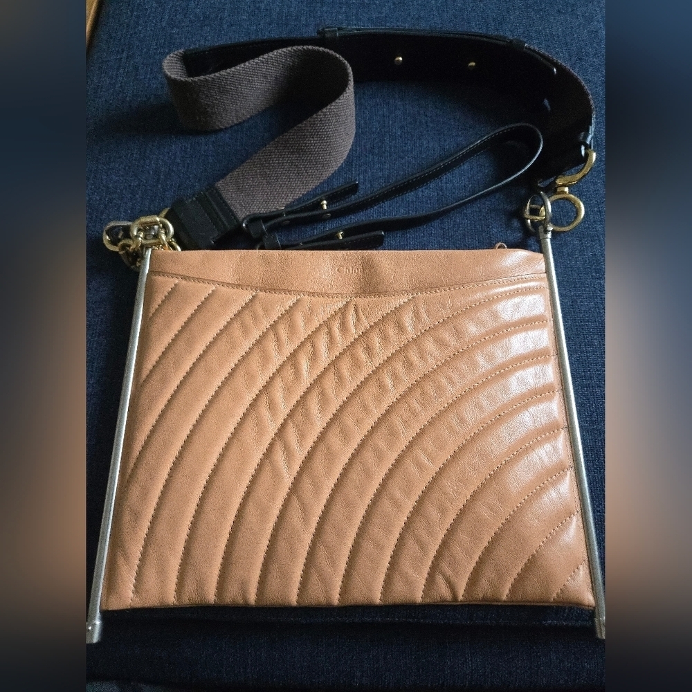 Chloé “Roy” quilted clutch Crossbody bag - Picture 1 of 16